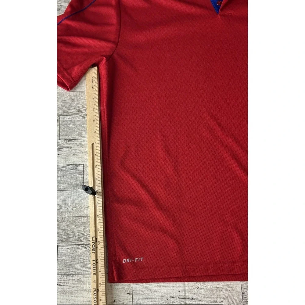 New York Giants Nike Golf Polo Shirt Mens On-Field Red Stay Cool Dri Fit LARGE